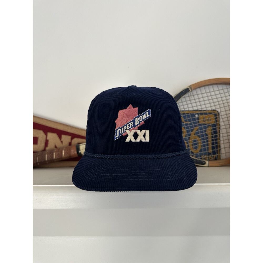 Vintage Otto Super Bowl XXI Corduroy Strapback Hat